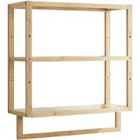 En.casa Handdoekrek Östra voor wandmontage 58,5x52x21 cm bamboe