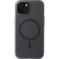 Accezz Hoesje - Geschikt voor Apple iPhone 15 - Lite Backcover geschikt voor MagSafe - Fluted - Smokey Matte