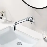 Dripio Koudwaterkraan, wandmontage, messing, chroom, kruishendel, 1/2 inch