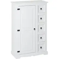 Idimex Commode TEQUILA met 5 lades – Wit