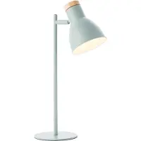 Brilliant groene bureaulamp VENEA | Decoratieve bureaulamp met snoerdimmer en verstelbare kop | Metaal/hout | 47 cm hoog | 1x E14 fitting, max. 25W