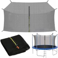 Springos Veiligheidsnet Trampoline | Trampoline Net | Geschikt voor 6 Palen | Ø 244 cm | Zwart
