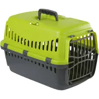 Kerbl - Dog Transport Box - - Expedition - High Quality PVC - 48x32x32cm - Green and Dark Gray
