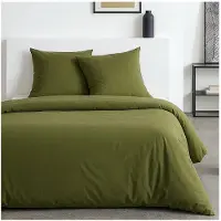 TODAY Beddengoed - VANDAAG - Essentieel - 2 personen - 220 x 240 cm - Groen gewassen effect