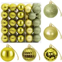 vidaXL - Kerstballenset - 75 - st - Lichtgroen - 6 - cm - Polystyreen