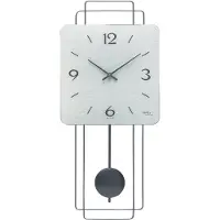 AMS W7500 - Wandklok - Analoog - Mechanish - Overig - Quartz Slingeruurwerk - Metaal - Aluminium - Hout - Wit - Blauw