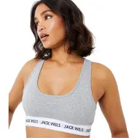 Jack Wills Dibsdall katoenen jersey bralette voor dames (set van 2) (Grijze Mergel)