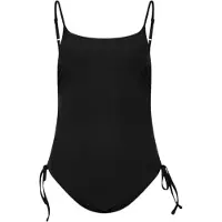 Jack Wills Eendelig zwempak met ruches voor dames (Zwart)