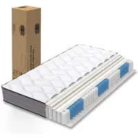 Ropilly 160x200 cm pocketveringmatras H3, 20 cm hoog, met 1000 veren, 7-zone constructie, tijk van Lyocell en keurmerk