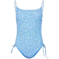 Jack Wills Eendelig zwempak met ruches voor dames (Jachthaven Blauw)