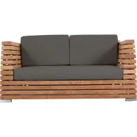 Lestix International Loungesofa van teakhout, 2-zits, model Picardie, massief hout, weerbestendig, inclusief zitkussens