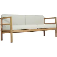 Lestix International Loungesofa van teakhout, 3-zits, model Pusiano, massief hout, weerbestendig, inclusief zitkussens