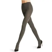 Falke Pure Matt eenkleurig materiaal ondoorzichtig 100 DEN panty dames grijs - maat L