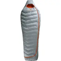 Ferrino - Trekking slaapzakken - Lightec -12° C Down Light Grey voor Unisex van Katoen - Maat Regular - Grijs