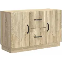 vidaXL Dressoir Sonoma Eiken 89 x 34,5 x 57 cm Bewerkt hout