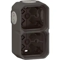Legrand 069602L Plexo, inbouwdoos voor 2 modules, horizontaal en verticaal te monteren, kleur: antraciet
