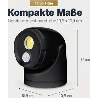 Northpoint LED-buitenlamp, batterijgevoed, spot, schijnwerper, met bewegingssensor, aardspie, zwart