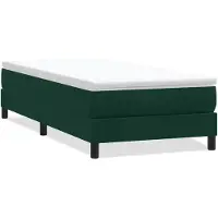 vidaXL Boxspringbed zonder matras, donkergroen, 80x220 cm, fluweel