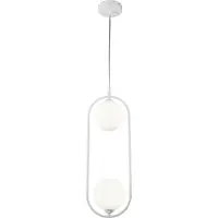 Maytoni Hanglamp RING Wit, met bolletjes, LED, 2 lampen, metaal/glas, fitting G9, 25W