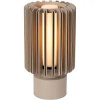 Lucide LAMBRES - Tafellamp - Ø 15 cm - 1xE27 - Taupe