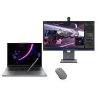Lenovo Yoga Pro 7i 15 + Yoga Pro 27UD OLED Monitor & Yoga Bluetooth Silent Mouse Intel Core Ultra 7 356H-processor E-cores tot 3,50 GHz en P-cores tot 4,70 GHz, Windows 11 Home 64, 1 TB SSD M.2 2242