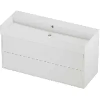 Proline Zara Badmeubelset Porselein Loft 2 Laden 120x46x65 cm Glans Wit Mat White