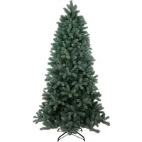 Van Der Gucht Feel Real Downswept Douglas Fir Blue Slim Hinged H228 D109 cm National Tree Company