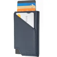 AdroitGoods Pasjeshouder 7 Pasjes Portemonnee - Creditcardhouder Met RFID Technologie - Leder - Blauw
