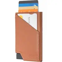 AdroitGoods Pasjeshouder 7 Pasjes Portemonnee - Creditcardhouder Met RFID Technologie - Leder - Bruin