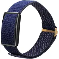 Kwmobile nylon bandje voor smartwatch - geschikt voor Polar Loop - 14 - 22 cm - Polsbandje in donkerblauw