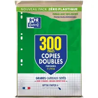 Oxford Etui de copies doubles 200 pages A4 grands carreaux