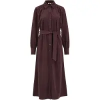 We fashion - Dames midi corduroy jurk - Regular fit - Kaneelbruin - Maat: S