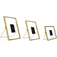 QUVIO Fotolijstjes - Rechthoek staand - Set van 3 - Goud