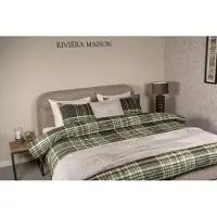 Rivièra Maison Dekbedovertrek Elliot Green Flanel-140 x 200 / 220 cm | 1-Persoons