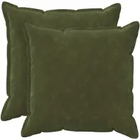 vidaXL Kussen met kussen HOUTEN 2 st Groen Microfiber Fleece