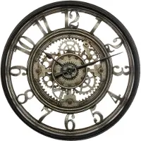 Atmosphera Wandklok in industriële stijl, diameter 51 cm, grijs