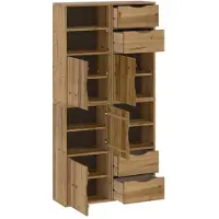 vidaXL Bijzetkasten 4 st ODDA 40x24x79 cm massief grenenhout
