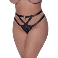 Magic Silk - Exposed P406BLK2XL - Cheeky Panty Queen Size