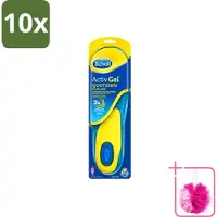 Scholl 10 x - Inlegzolen - ActivGel - Maat 35.5 - 40.5 - 1 Paar Inlegzolen - Bulkverpakking - Inlegzolen voeten - Douchemop - Voetcomfort