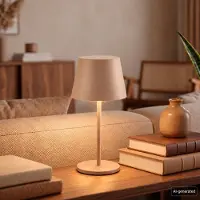 Briloner Nivo - Tafellamp oplaadbaar - dimbaar - warm wit licht 2.700K - voor binnen en buiten - 20,5 cm