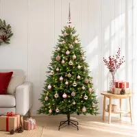 vidaXL Kunstkerstboom met Ballen 120 cm 150 LED's Warmwit