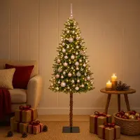 vidaXL Kunstkerstboom met Ballen 180 cm 300 LED's Warmwit
