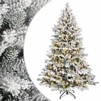 vidaXL Kunstmatige Hinged Kerstboom 150 cm 150 LED's Warmwit