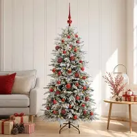 vidaXL Kunstmatige Hinged Kerstboom 120 cm 150 LED's Warmwit PE & PVC