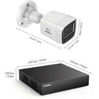 Ayana 8-kanaals bewakingsset – beveiligingscamera systeem – CCTV camera’s – videobewaking – bewakingscamera set – 4TB HDD variant – 1080P Full HD beeldkwaliteit – nachtzicht tot 20 meter