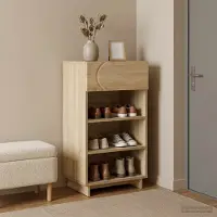 vidaXL schoenenkast 48 x 38 x 87,5 cm bewerkt hout Sonoma Eiken