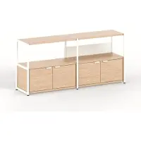 TIPTOE UNIT Eiken Dressoir - H 75-85 x W 164 cm 75 cm | Cream White | 2 Doors