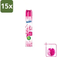 At Home 15 x – Luchtverfrisser Spray – Cherry Blossom – Fris Bloemig - 400 ml - Bulkverpakking - Luchtverfrisser - Douchemop - Kersenbloesemgeur