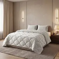 Royal Textile Lazy dekbed zonder overtrek Teddy/Velvet incl. kussensloop - Beige - 200x200