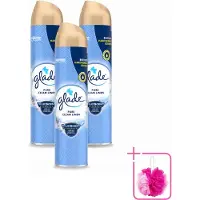 Glade 3 x – Luchtverfrisser Spray – Pure Clean Linen – 300 ml - Bulkverpakking - Luchtverfrisser linnen geur - Douchemop - Frisse luchtverfrisser spray